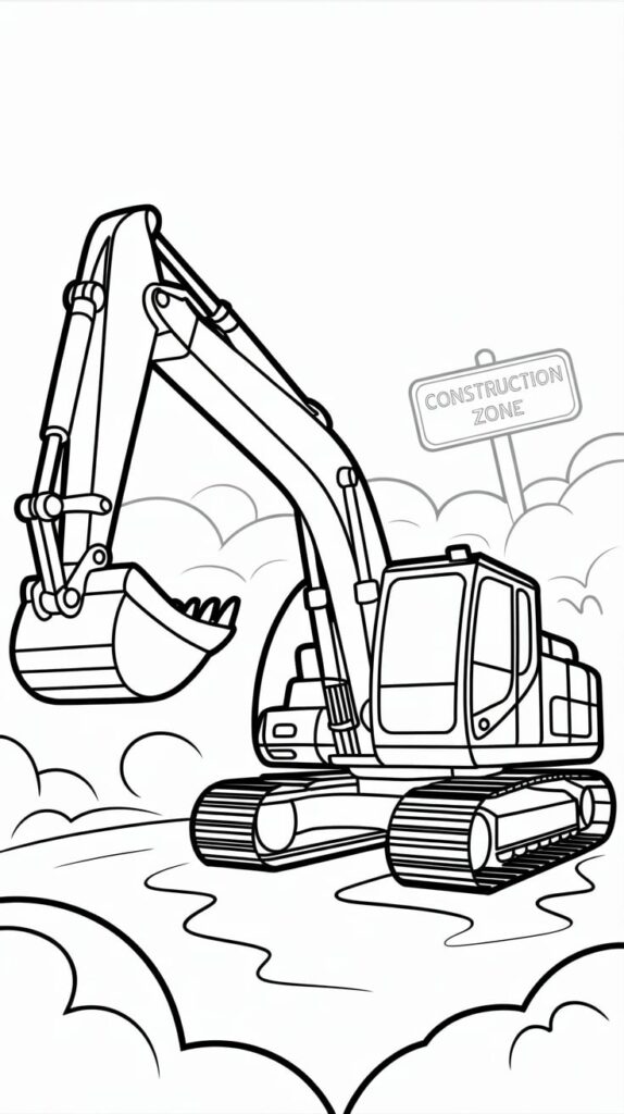 ausmalbilder bagger zum ausdrucken