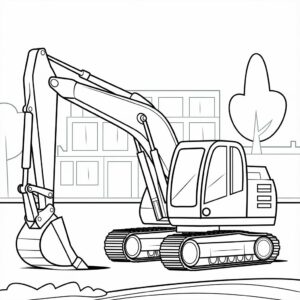 bagger ausmalbilder baustelle
