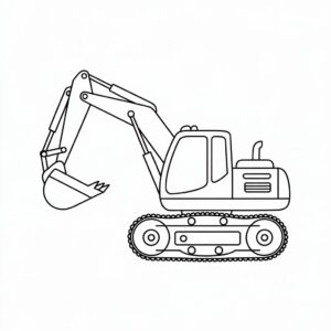 malvorlage bagger ausmalbild