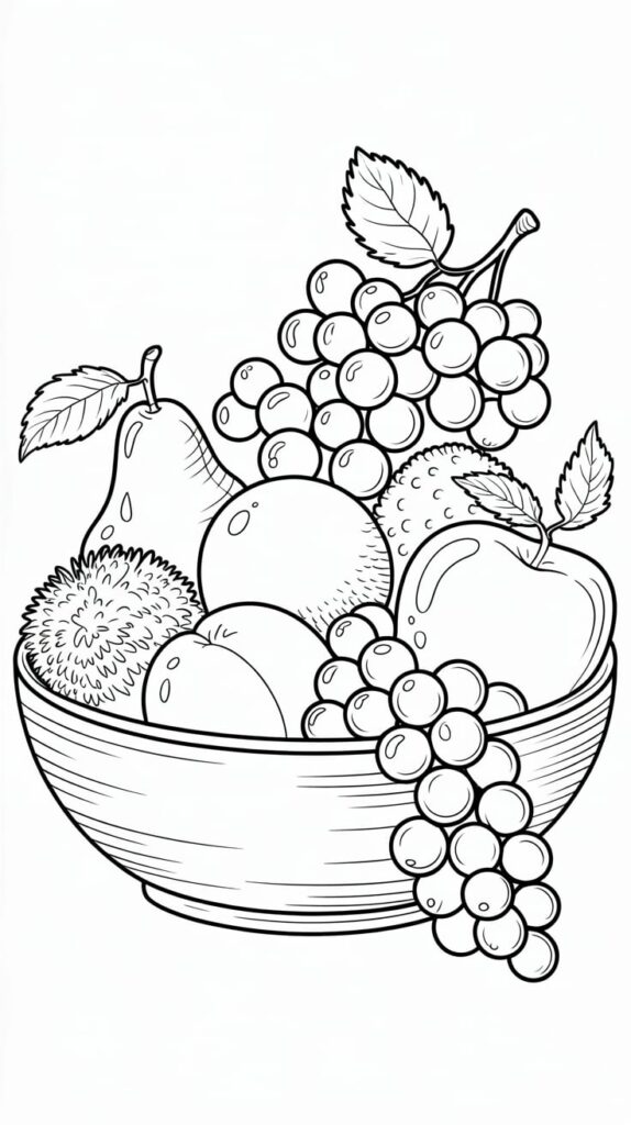desenho fruta para colorir