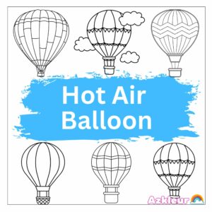 Hot Air Balloon Coloring Page