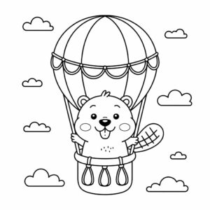 ausmalbild heißluftballon kostenlos