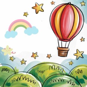 Heißluftballon Ausmalbild