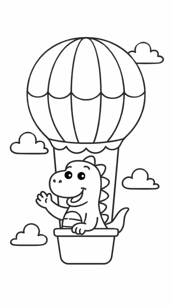 heißluftballon malvorlage
