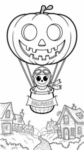 heißluftballon basteln bild ausmalbild