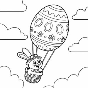 ausmalbild heissluftballon