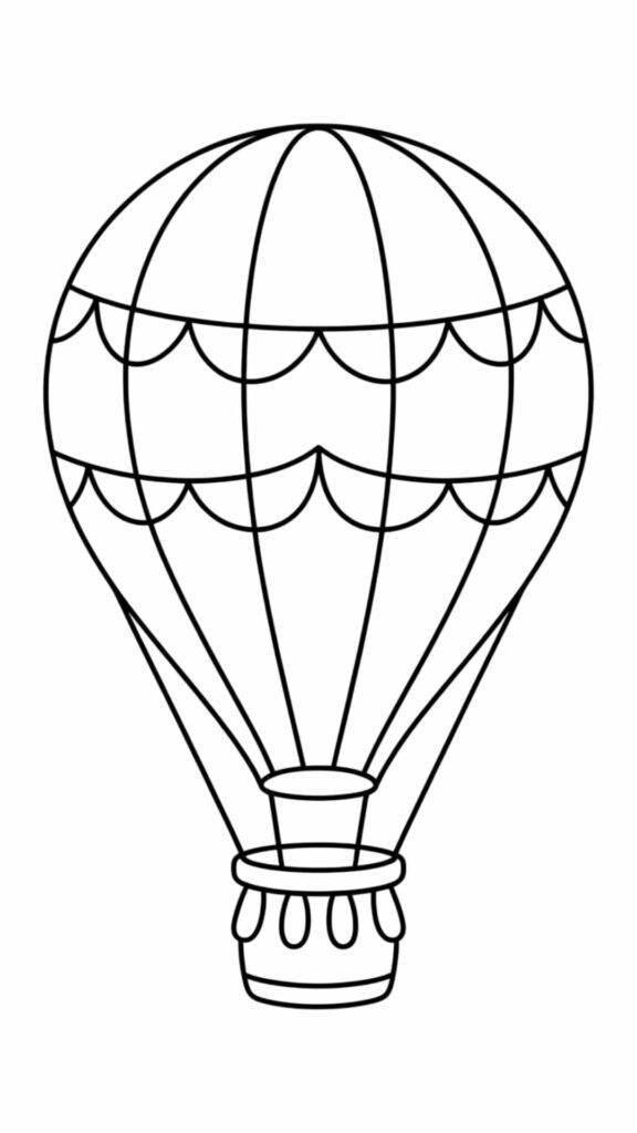 malvorlage heißluftballon ausdrucken