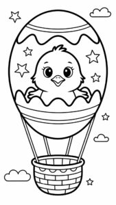 heißluftballon ausmalbild
