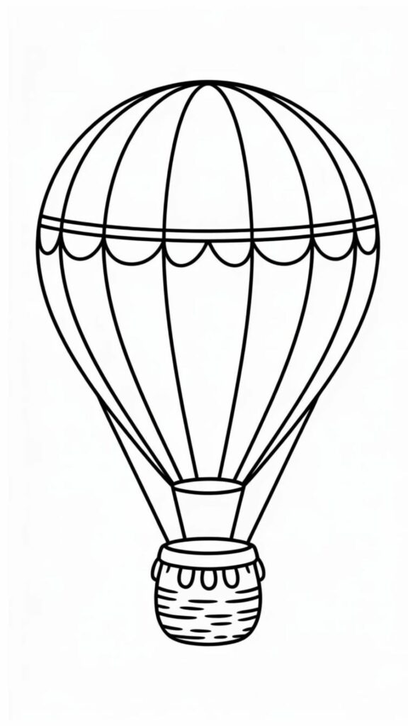 ausmalbilder heißluftballon erwachsenen
