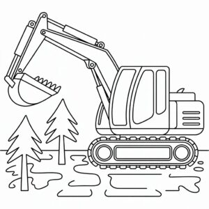 ausmalbilder bagger pdf