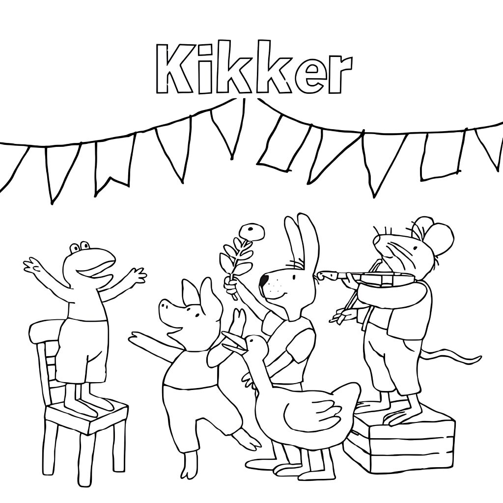 kikker tekening
