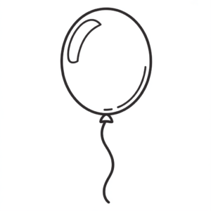 kleurplaat ballon verjaardag