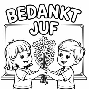 kleurplaat bedankt