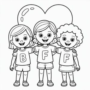 kleurplaat bff 3