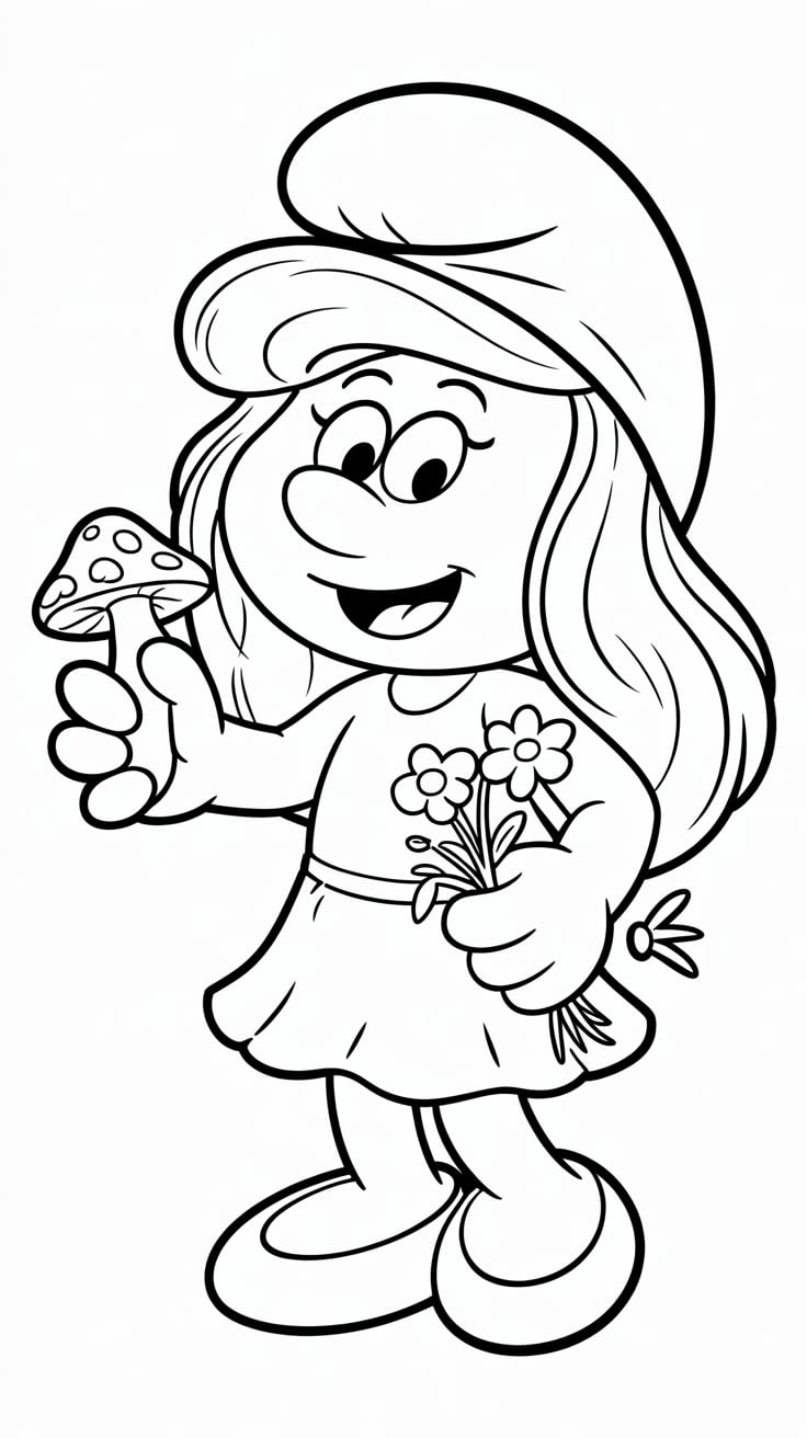 kleurplaat de smurfen