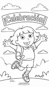 kleurplaat dora en diego