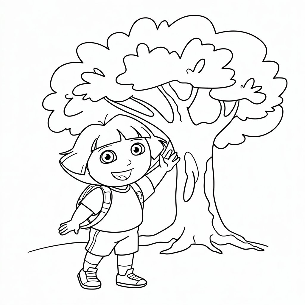 kleurplaat dora printen