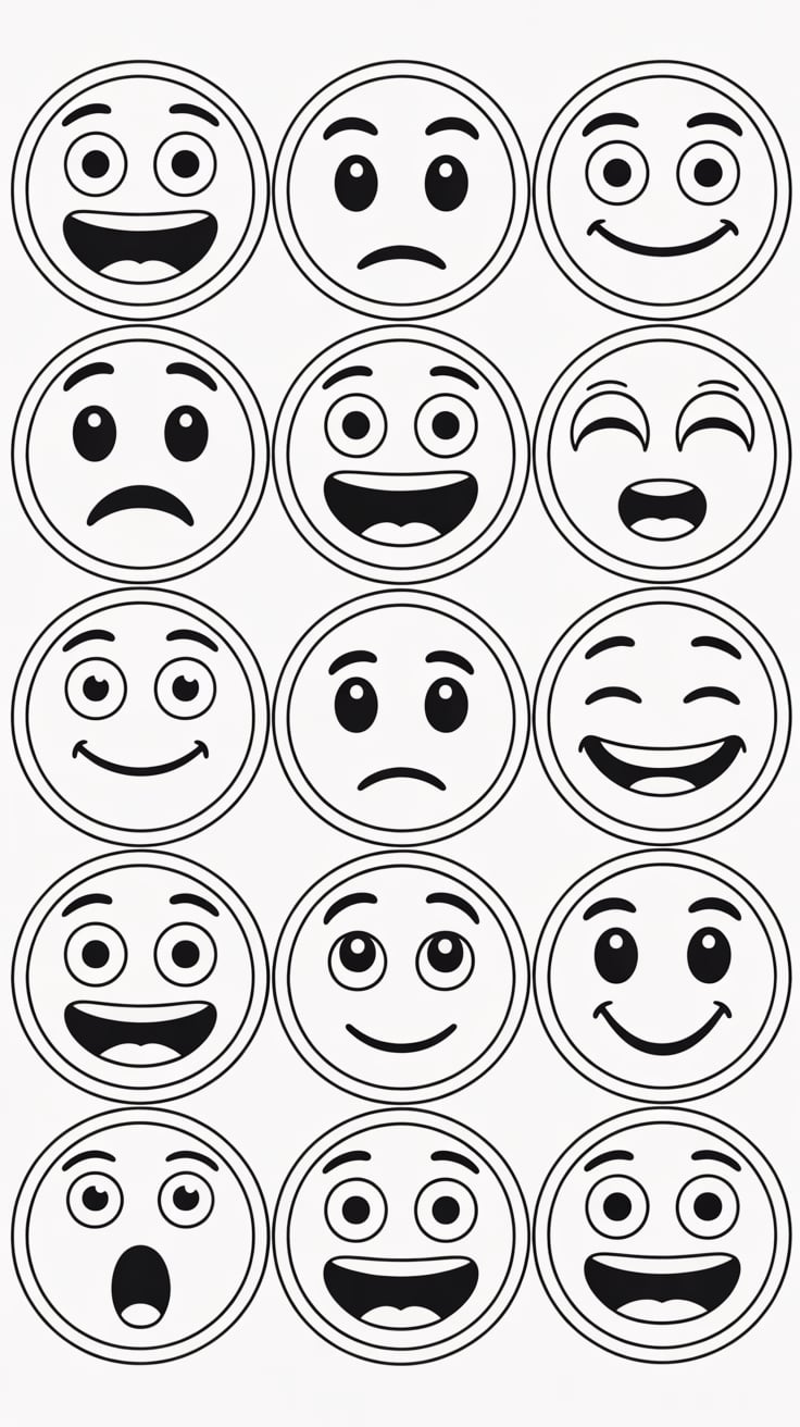 kleurplaat emoji film