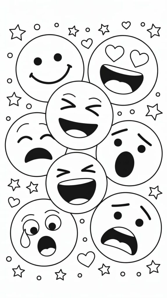 kleurplaat emoji moeilijk