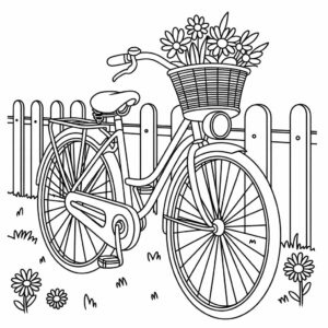 kleurplaat fiets