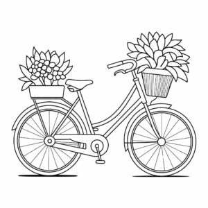 kleurplaat fiets peuters