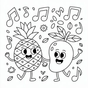 frutas para colorir educação infantil