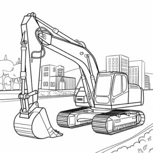 ausmalbild bagger kostenlos
