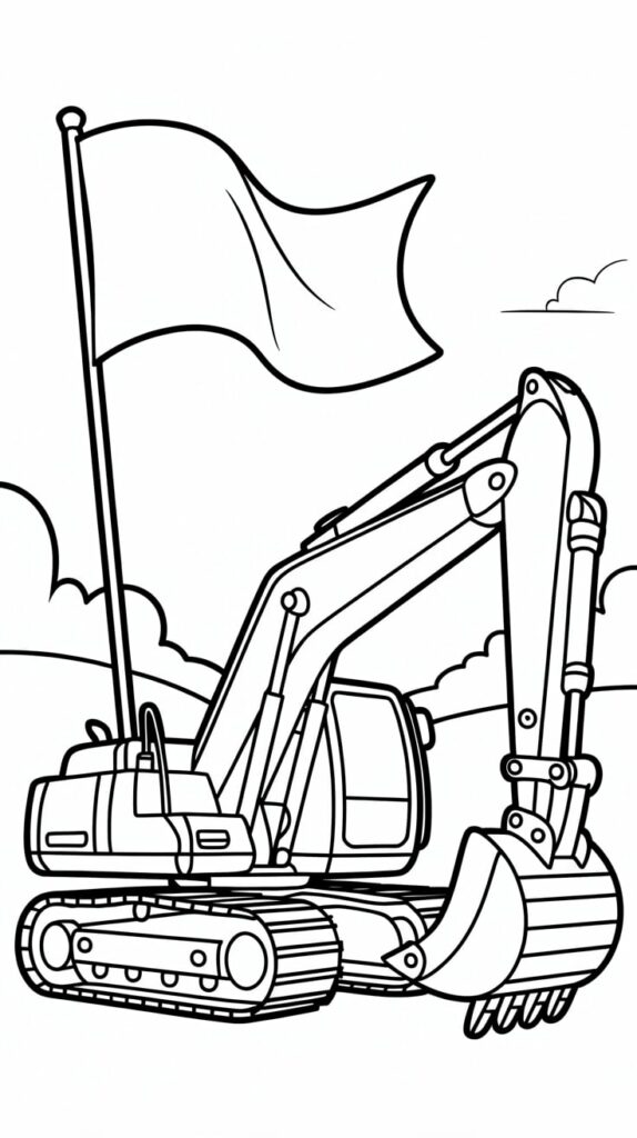 ausmalbild bagger zum ausdrucken