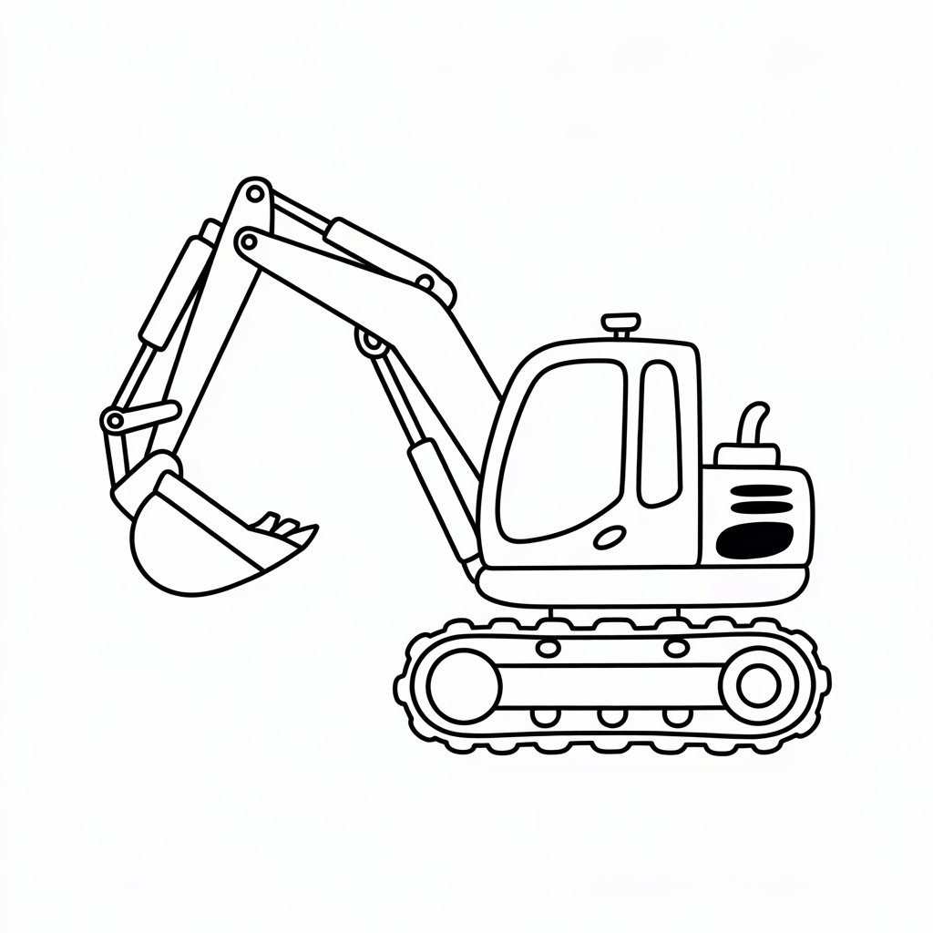 kleurplaat graafmachine zonder reclame