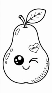 desenho de frutas para colorir