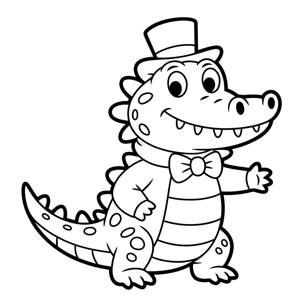 Desenho De Crocodilo Para Colorir Fotos