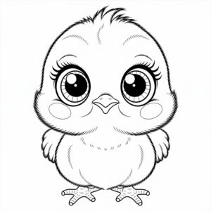 pintinho amarelinho para colorir