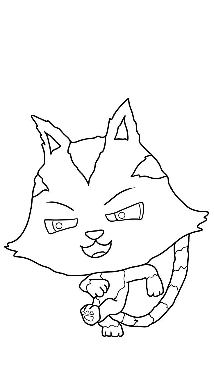 kleurplaat mermaid cat