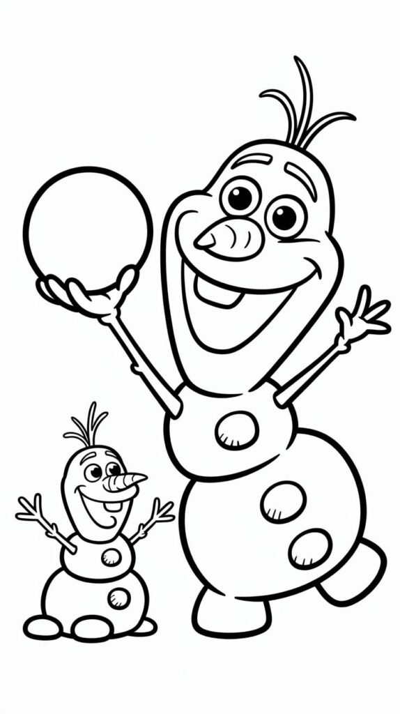 dessin reine des neiges olaf