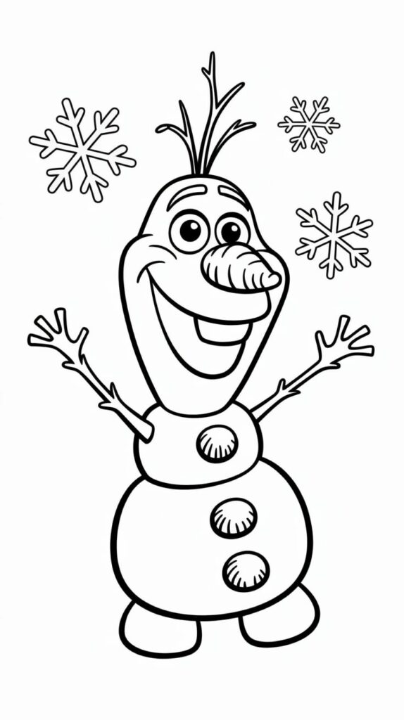 olaf reine des neiges dessin