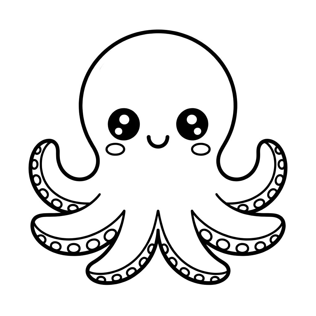 kleurplaat oo octopus