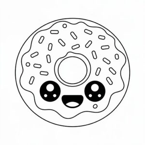 donut resimleri boyama