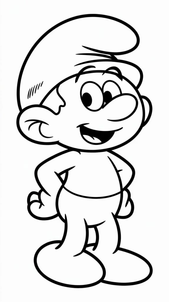 kleurplaat smurf