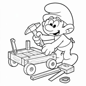 kleurplaat smurfen