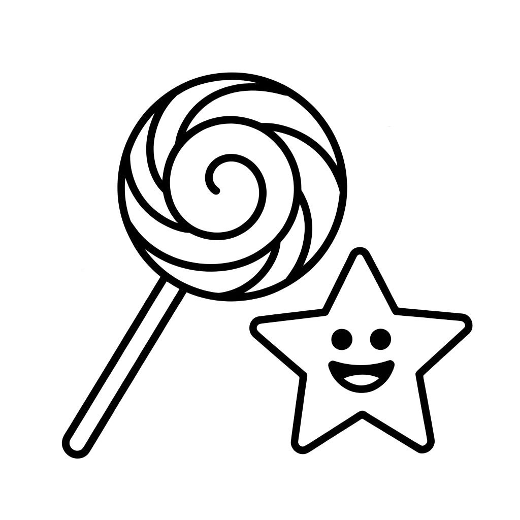 kleurplaat snoepen