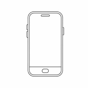 coloring page cell phone