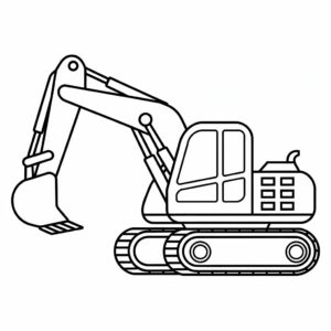 bagger ausmalbilder einfach