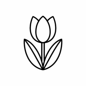 kleurplaat tulpen