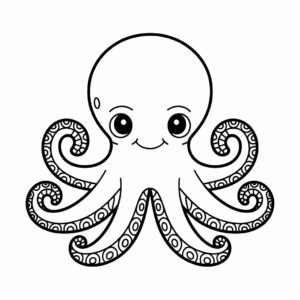coloriage pieuvre à imprimer