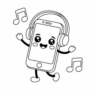 coloring pages cell phone