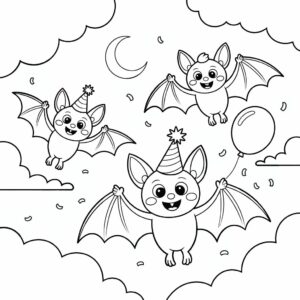 coloring book bat