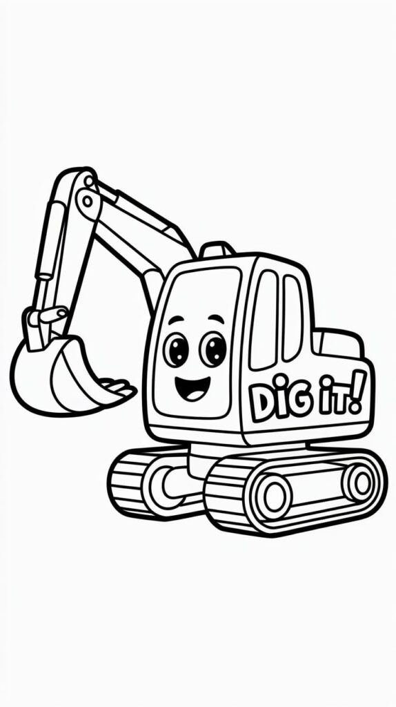 ausmalbilder bagger ausdrucken