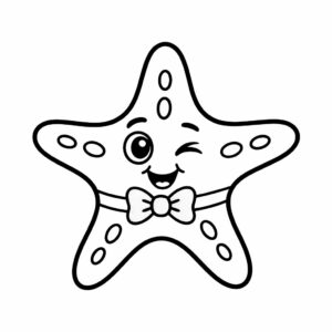 disegni stella marina da colorare