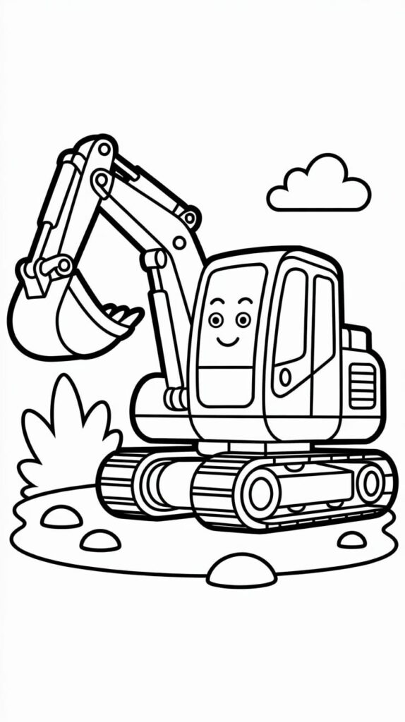 bagger ausmalbilder zum ausdrucken