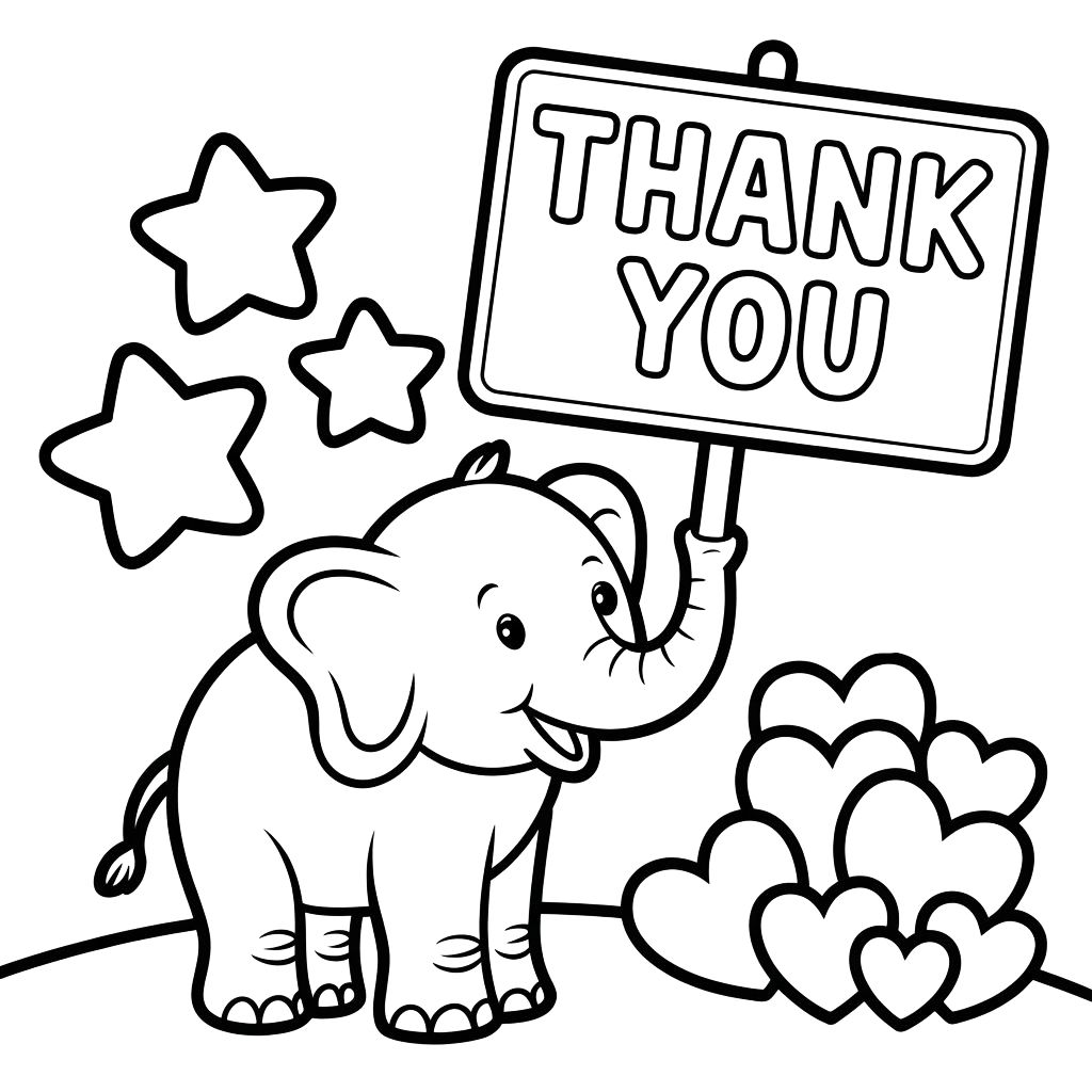 kleurplaten bedankt voor alles